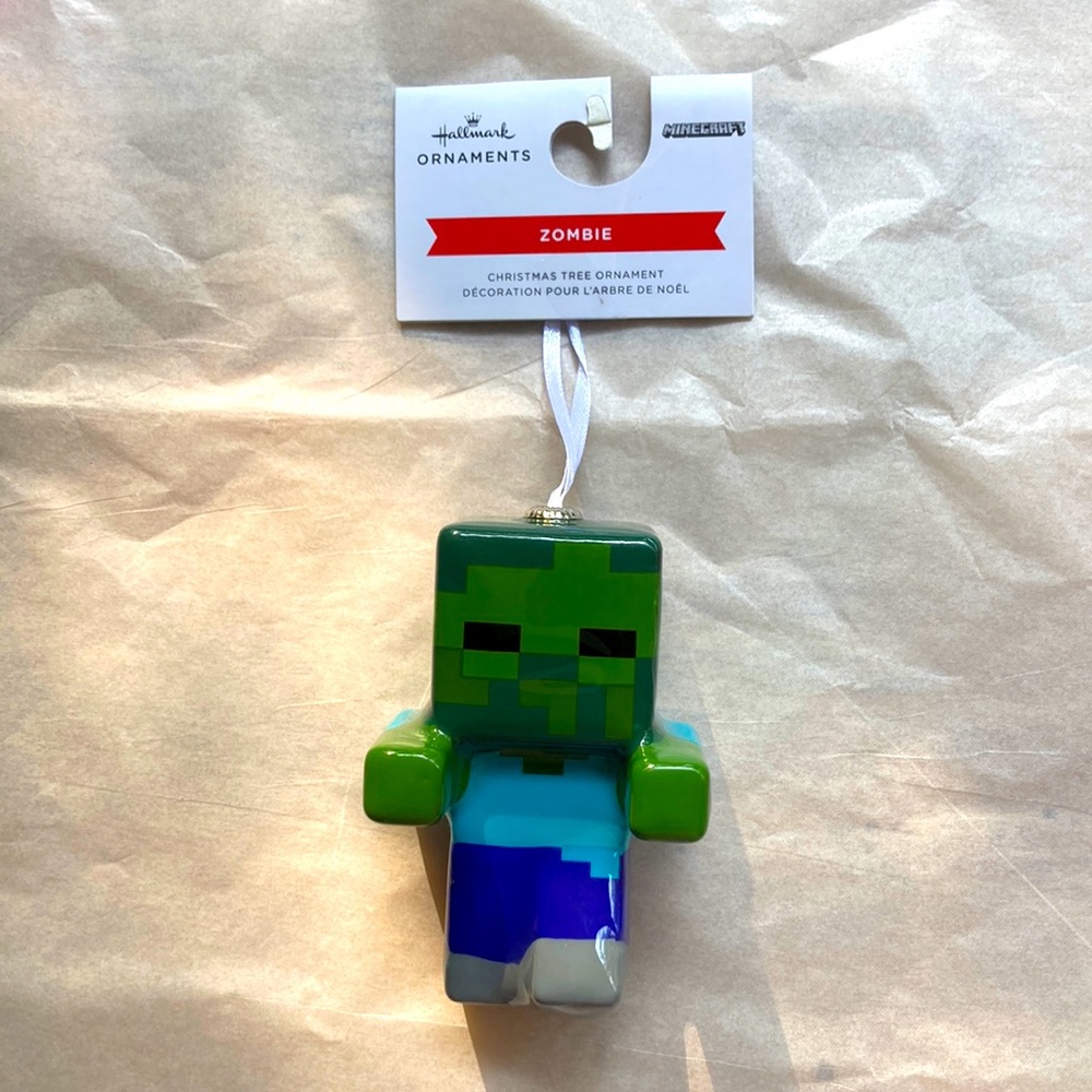 NEW MINECRAFT ZOMBIE ORNAMENT COLLECTIBLE HALLMARK with Tags 2021